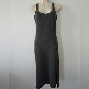 NWT Luna Chix Ribbed Sleeveless Midi Dress in Charcoal